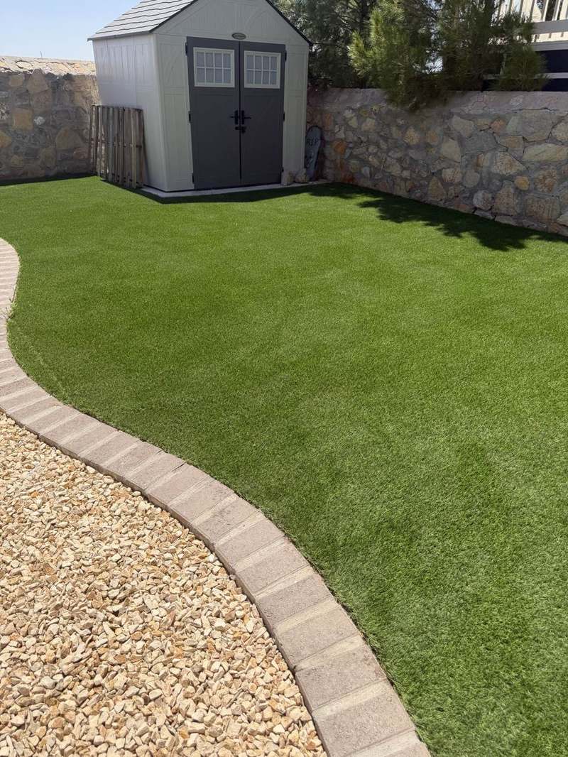 Fresh, clean artificial turf